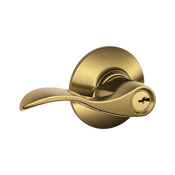 Schlage Schlage Accent Antique Brass Entry Lever KA4 1-3/4 in. F51ACC609KA4 - main